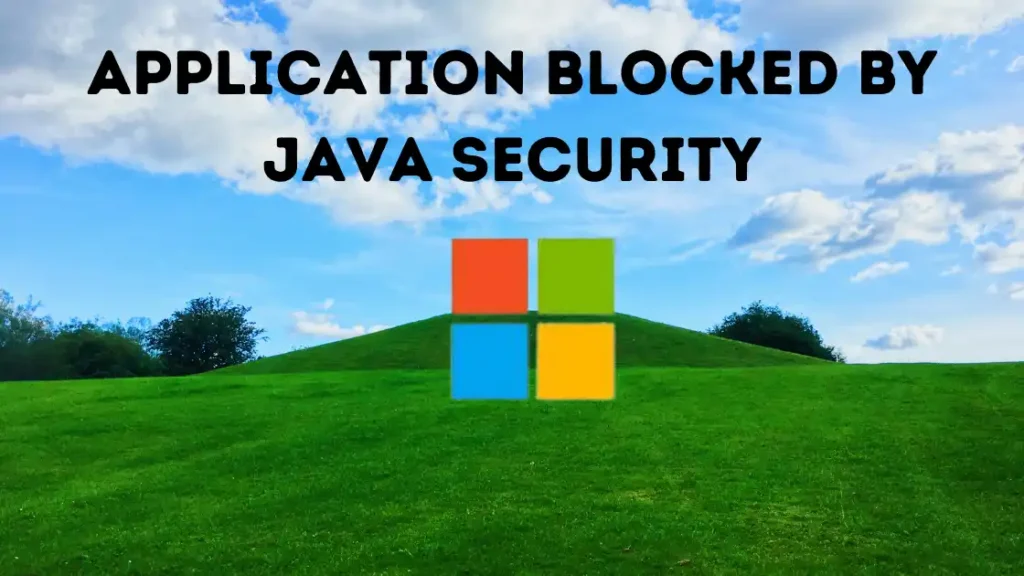 application blocked by java security