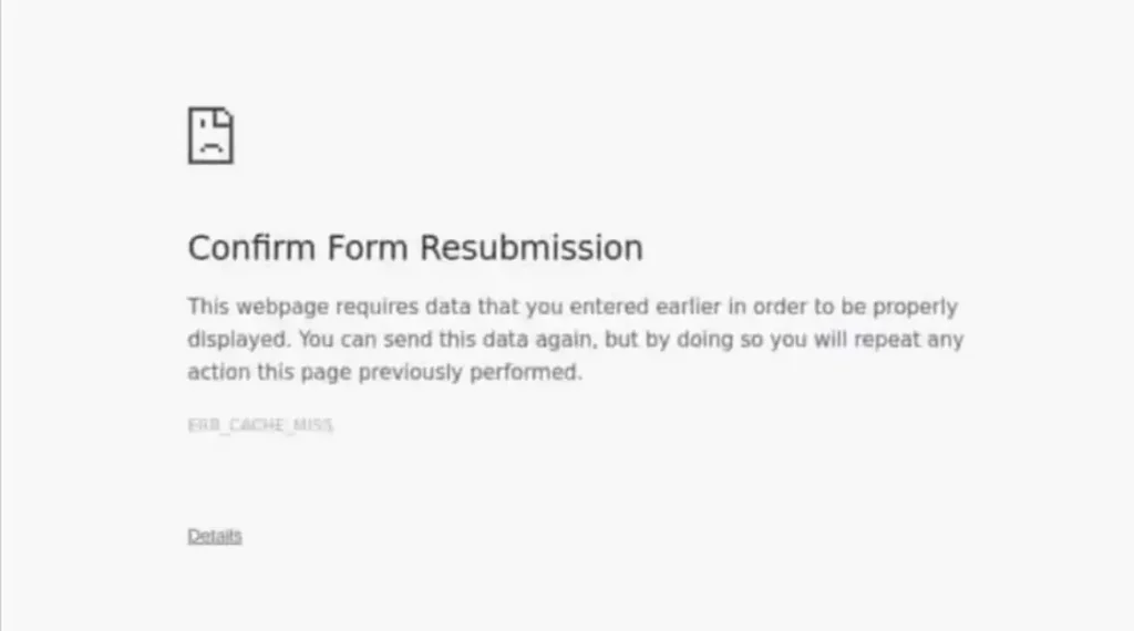 confirm form resubmission