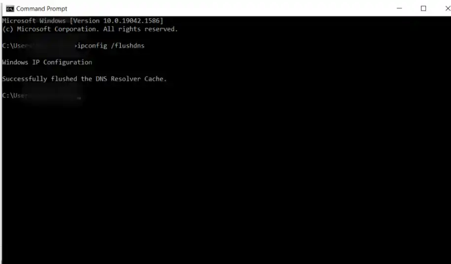 IPconfig screenshot