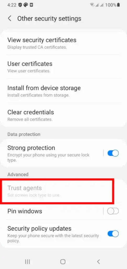 trust agents screenshot