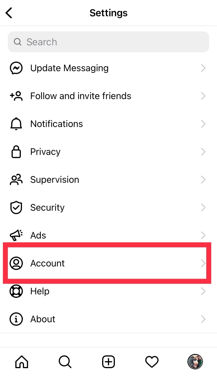 now tap account