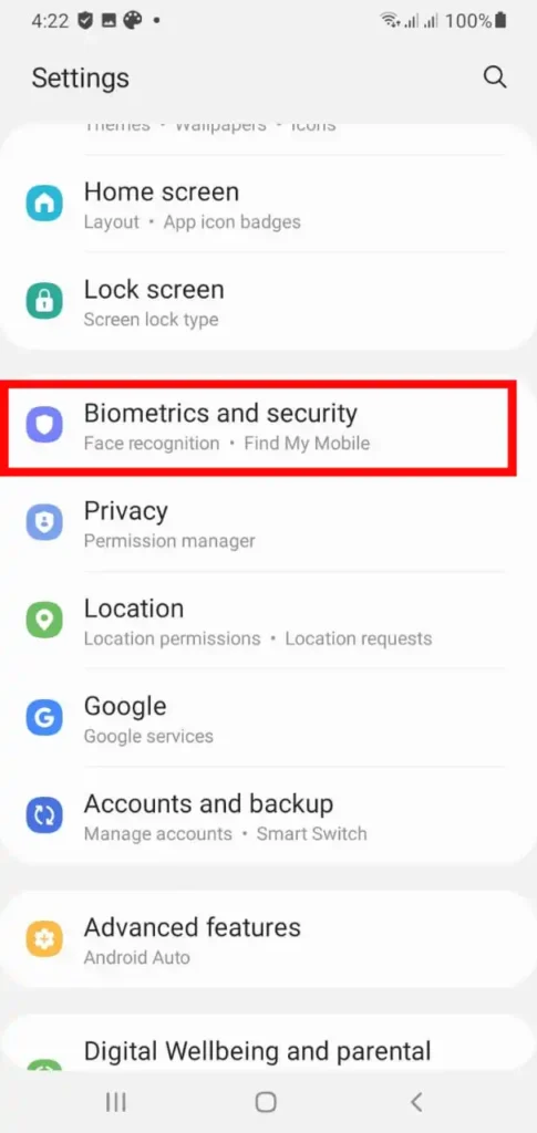 biometrics screenshot