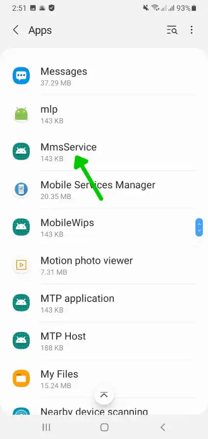 mms service attachment from message