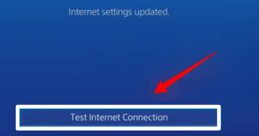 test internet connection screenshot