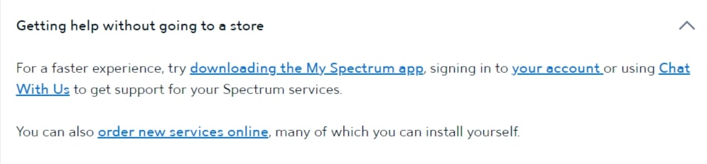 spectrum chat service